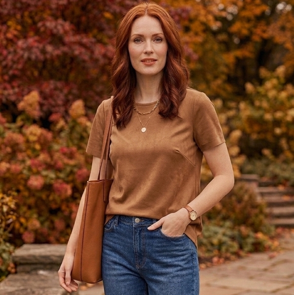 BCBGMaxAzria Tops - BCBGMaxazria Mariko Suede Shirt